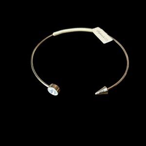 Stephan & Co. Gold Tone Rhinestone & Arrow Flexible Open Front Choker Necklace